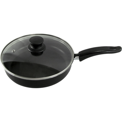 Frigideira Antiaderente Nº24 com tampa de vidro 2,5 Litros