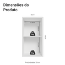 Ver imagem 3 de Armário Aéreo para Quarto 35 Cm 1 Porta Branco Neo Madesa