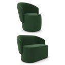 Ver imagem 1 de Sofá Namoradeira e Poltrona Orgânica para Sala Malu Veludo Verde M11 - D’Rossi
