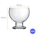 Ver imagem 3 de Conjunto de Sobremesa 4 Peças em Vidro Jogo de Taças de Sobremesa 400ml Paulista Nadir Incolor