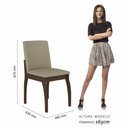 Ver imagem 4 de Kit 4 Cadeiras Estofadas Sucre Imbuia/veludo Bege - Móveis Arapongas Imbuia/veludo Bege