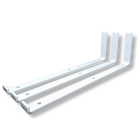 Kit 3 Suportes para Prateleira 40cm Mão Francesa em L de Parede Cantoneira Estilo Moderno