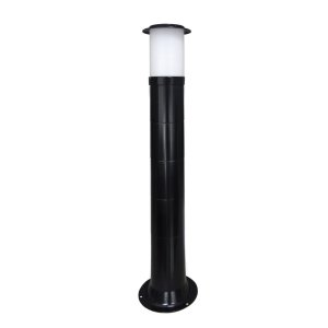 Poste Balizador Luminária Casa Sítio Jardim 1 Metro Preto