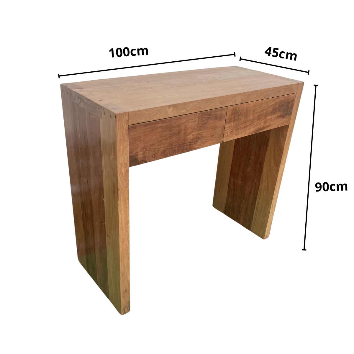 Ver imagem 2 de Aparador U em Madeira de Demolição 2 Gavetas 1,00 X 0,45 X 0,90 Sudeste Rústico
