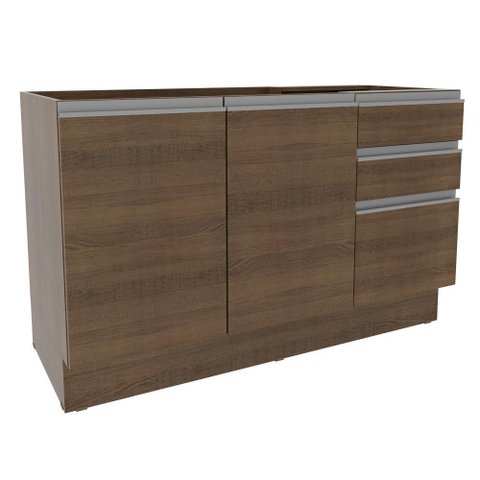 Balcão de Pia 2 Portas e 3 Gavetas Rustic Madesa