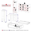 Ver imagem 4 de Quarto Infantil Completo com Minicama Montessoriana e Colchão Incluso Dengo Multimóveis MP4895 Off