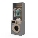 Ver imagem 2 de Lavanderia Infantil Diana Maquina de Lavar C Cabideiro Mdf Cinza Ofertamo