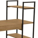 Ver imagem 7 de Mesa Escrivaninha Industrial Office C/ Estante e Prateleiras Freijó/preto Fosco