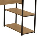 Ver mais imagens de Mesa Escrivaninha Industrial Office C/ Estante e Prateleiras Freijó/preto Fosco