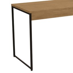 Mesa Escrivaninha Industrial Office C/ Estante e Prateleiras Freijó/preto Fosco - 6