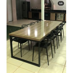 Mesa Estilo/Modelo Industrial 2,00 x 0,90 (Somente a mesa) - 7
