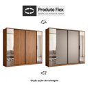 Ver imagem 4 de Guarda Roupa Casal Laredo 4 Portas Flex Nogueira/nude Prime Tx com Espelho - Demartêz