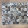 Passadeira Capacho 70x40cm em Couro Exótico Claro Quadriculado - 2