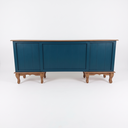 Ver imagem 3 de Mesa Escrivaninha 10 Gavetas Clássica Pés Luiz Xv Sala Quarto Ecomem Azul Petróleo - Imbuia