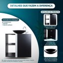 Ver imagem 4 de Conjunto Armário para banheiro Preto e Cuba Harpia