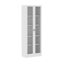 Ver imagem 2 de Armário Estante Com 2 Portas De Vidro Cr25069 Branco