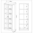 Ver imagem 3 de Armário Estante Com 2 Portas De Vidro Cr25069 Branco
