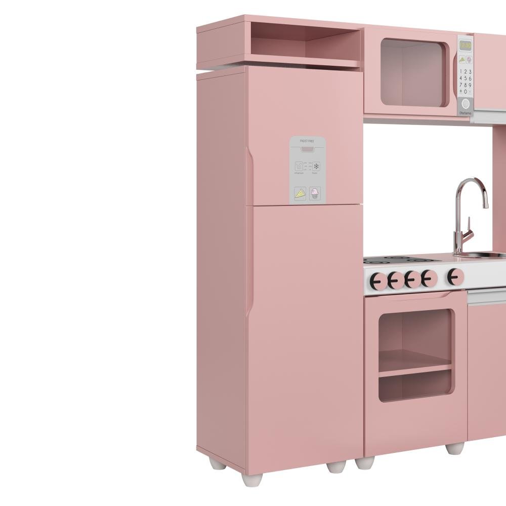 Cozinha Infantil Luli C/ Refrigerador, Fogão, Micro-ondas, Máq. Lavar/tabua Passar Rose Ofertamo - 7