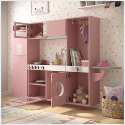 Cozinha Infantil Luli C/ Refrigerador, Fogão, Micro-ondas, Máq. Lavar/tabua Passar Rose Ofertamo - 3