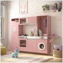 Ver imagem 6 de Cozinha Infantil Luli C/ Refrigerador, Fogão, Micro-ondas, Máq. Lavar/tabua Passar Rose Ofertamo