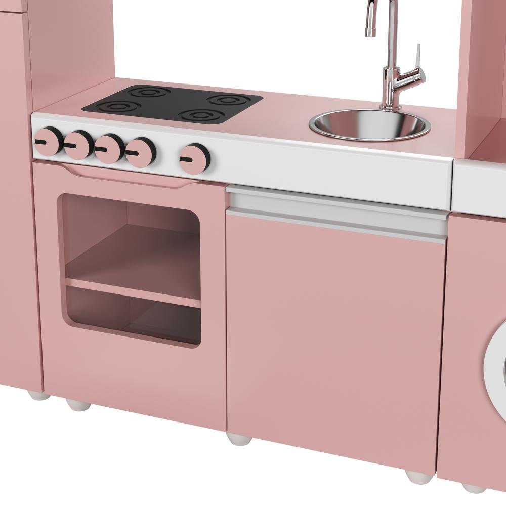 Cozinha Infantil Luli C/ Refrigerador, Fogão, Micro-ondas, Máq. Lavar/tabua Passar Rose Ofertamo - 6