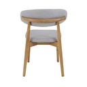 Ver imagem 6 de Conjunto 2 Cadeiras Estofada Linho para Jantar Cozinha Frida Cinza Madeira Mel Maciça