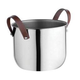 Champanheira Inox com Alças de Couro 12l Balde de Gelo Grand - 1