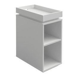 Conjunto 3 Peças Escrivaninha Match, Estante e Mesa Lateral Industrial Branco - 15 Conjunto 3 Peças Escrivaninha Match, Estante e Mesa Lateral Industrial Branco - 15