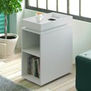 Ver imagem 5 de Kit 3 Peças Escrivaninha Match, Estante e Mesa Lateral