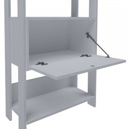 Conjunto 3 Peças Escrivaninha Match, Estante e Mesa Lateral Industrial Branco - 10 Conjunto 3 Peças Escrivaninha Match, Estante e Mesa Lateral Industrial Branco - 10