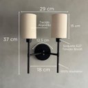 Ver imagem 4 de Arandela Luminária de Parede Clássica Imperial Dupla Decoração Casa Sala Quarto Escritório