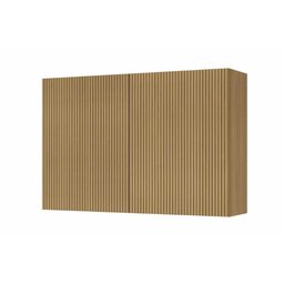 Armário Aéreo Cozinha Modulado Rainha C/ 2 Portas Ripadas 120 Cm Nature - Nesher - 1