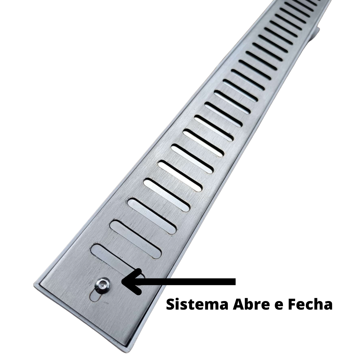 Ralo Linear Abre Fecha 5x70 Inox 304 Coletor Branco Sifonado Banheiro - 6