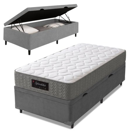 Cama Box Baú Colchão Solteiro Molas Ensacadas Splendido Munhoz