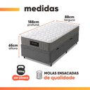 Ver imagem 3 de Cama Box Baú Colchão Solteiro Molas Ensacadas Splendido Munhoz