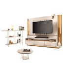 Ver imagem 1 de Estante Home Theater Montane Off White Cinamomo e Aparador Infinity e Mesa de Centro Sky Off White -