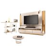 Estante Home Theater Montane Off White Cinamomo e Aparador Infinity e Mesa de Centro Sky Off White - - 1
