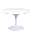 Ver imagem 1 de Mesa Saarinen Oval Fórmica Branca 235x122cm - Base Branca