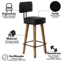 Ver imagem 4 de 2 Banquetas Estofadas em Couro Estilo Industrial Moderno