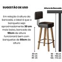 Ver imagem 3 de 2 Banquetas Estofadas em Couro Estilo Industrial Moderno