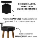 Ver imagem 5 de 2 Banquetas Estofadas em Couro Estilo Industrial Moderno