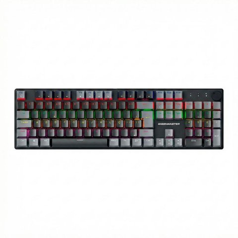 Teclado Mecânico Gamer K-mex Khy628 - Iluminação Rainbow - Switch Blue - Preto - Khy628u0002cb0x