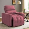 Poltrona Cadeira do Papai e Mamãe Reclinável Retrátil para Sala de Descanso Madri Rosa - 3