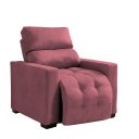 Ver imagem 2 de Poltrona Cadeira do Papai e Mamãe Reclinável Retrátil para Sala de Descanso Madri Rosa