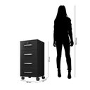 Ver imagem 3 de Gaveteiro para Escritório 4 Gavetas Com Rodizios E Chave Gavea Office