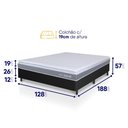 Ver imagem 3 de Conjunto Box Preto Durban Cinza Espuma D28 Viúva 128x188x57 - King House