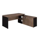 Ver imagem 1 de Mesa Advogado em L Web40 1,90x1,60m C/ Armário Ameixa/preto