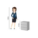 Ver imagem 4 de Mesa Cabeceira Infantil Grécia c/ 3 Gavetas Avelã - Bianchi