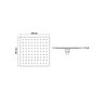 Ducha Chuveiro Slim Prizi Quadrado 20x20cm Inox 304 Rose de - 2