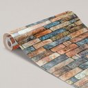 Ver imagem 4 de Papel de Parede Tijolos Queimados Arte Destaque 1,50 Metros